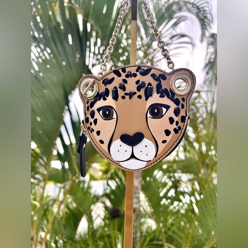 Kate Spade Cheetah Face Key & Card Holder - Brown and Black - Picture 4 of 14